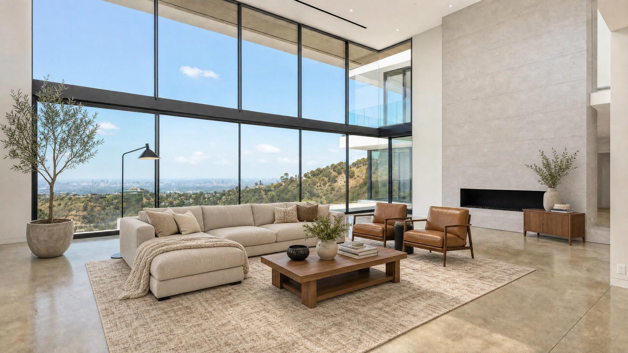 Same room fully staged by PropWalk